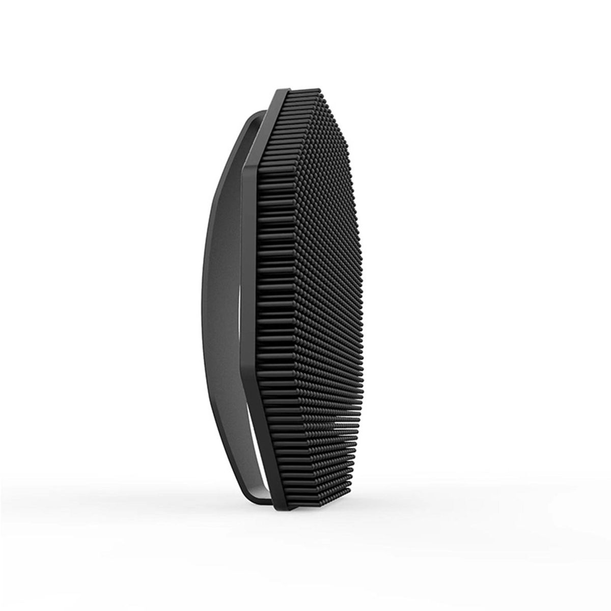 Silicone Shower Brush Silicone Body Scrubber with Handle for Massage Black