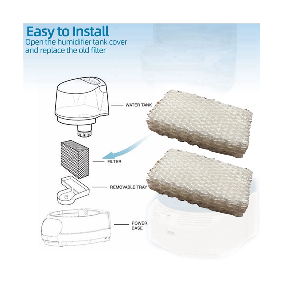 10PCS WF813 Humidifier Filter Humidifier Wick Filter