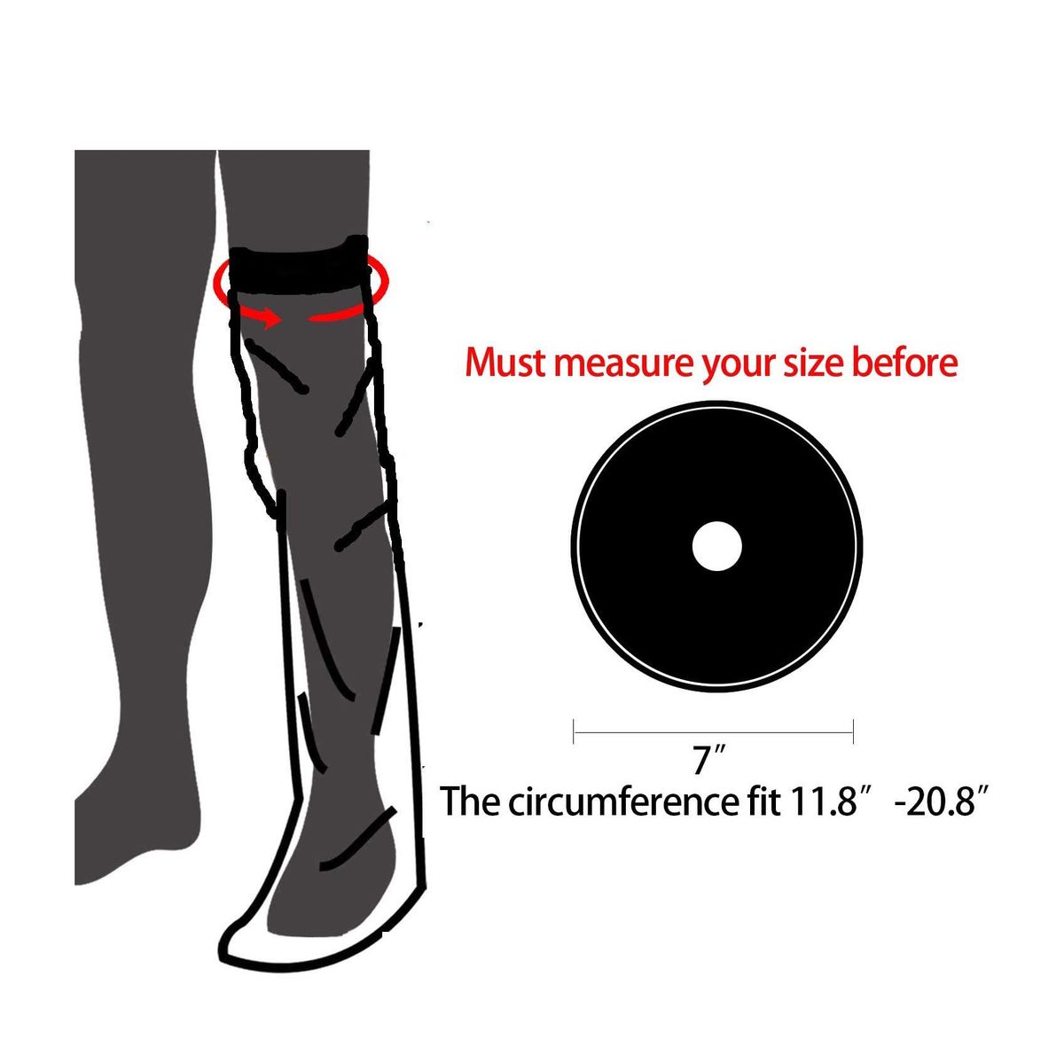 Waterproof Cast Cover Leg Adult Full Leg Shower Protector Watertight Protection for Foot Ankle Knee Wound