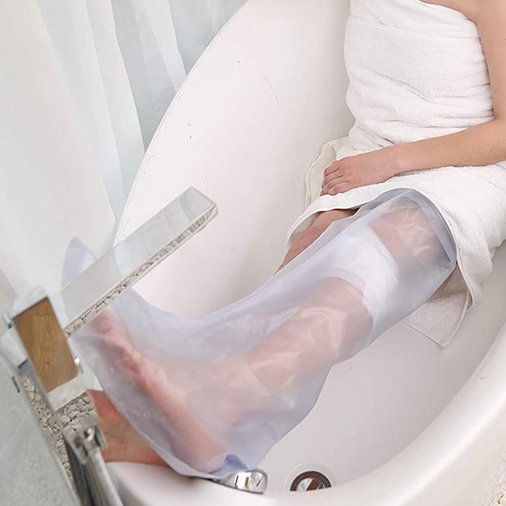Waterproof Cast Cover Leg Adult Full Leg Shower Protector Watertight Protection for Foot Ankle Knee Wound