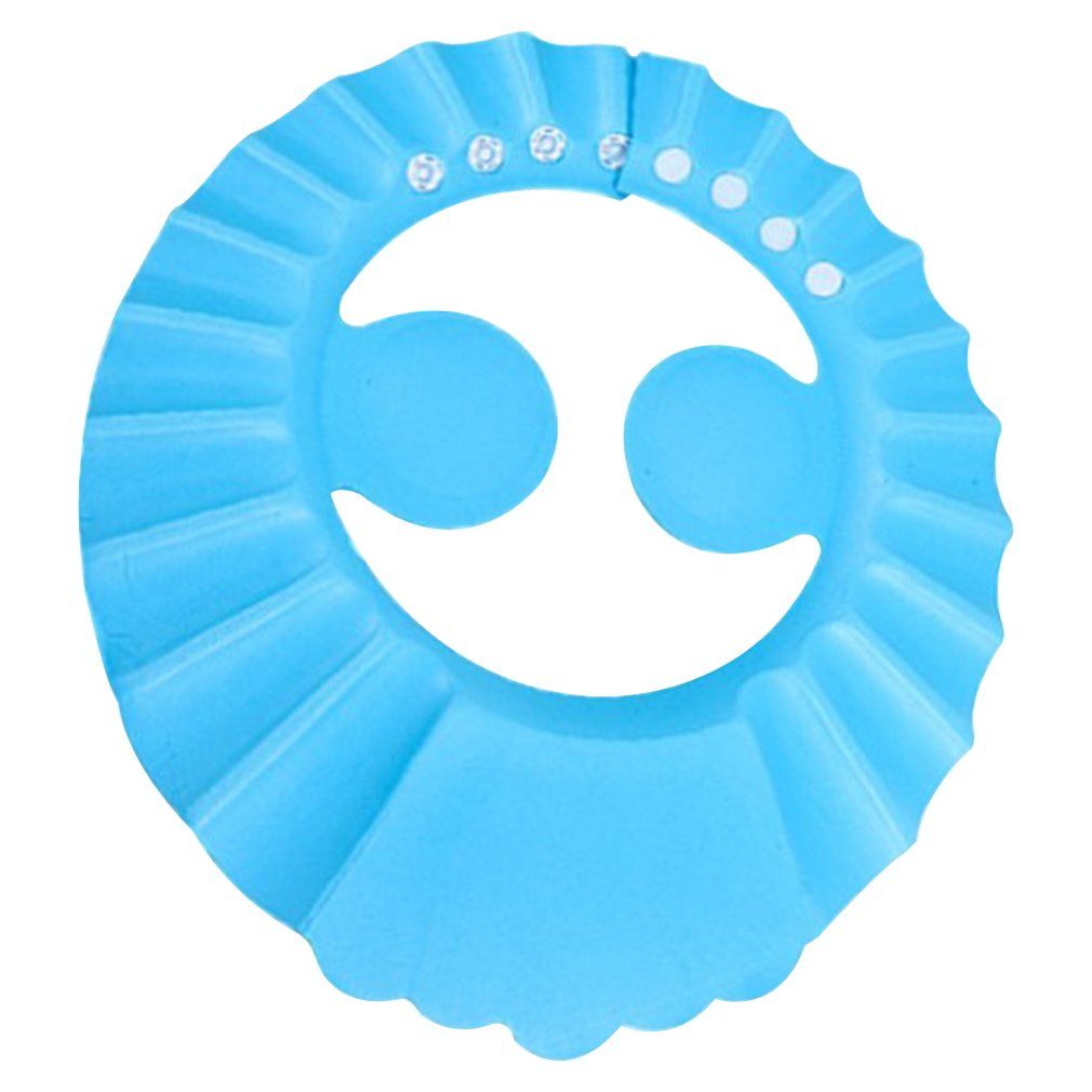 Adjustable Baby Swim Cap Bath Shampoo Eye Protection Head Shower Water Cover Baby Care Wash Hair Shower Cap For 0-6 Years Kids Pink