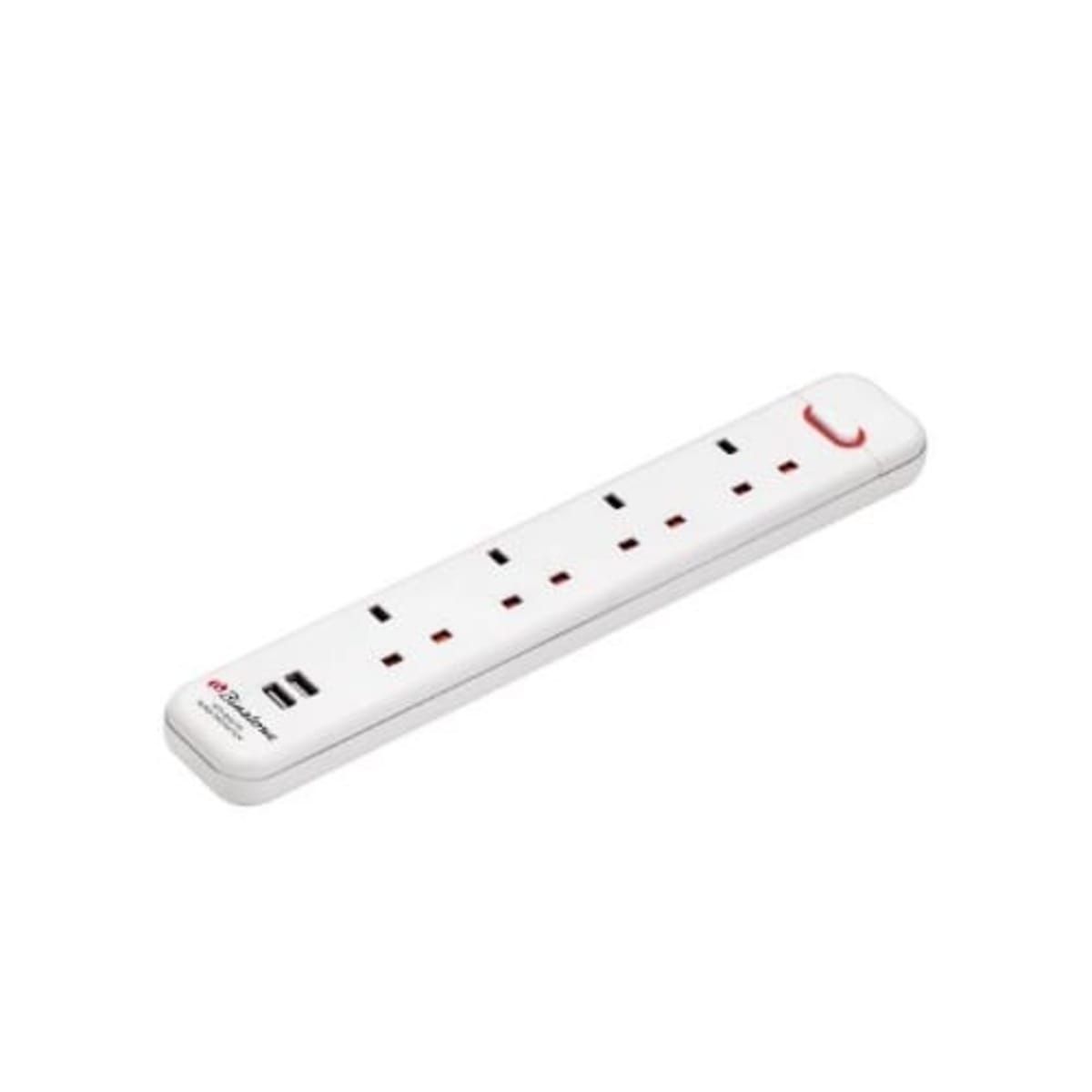 5 Way Extension Cord Sockets With 2 USB Port Charger