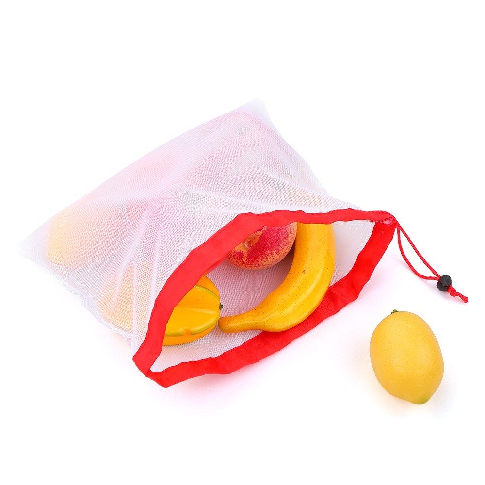 15 PCS Reusable Produce Bags 3 Sizes Washable Mesh Storage