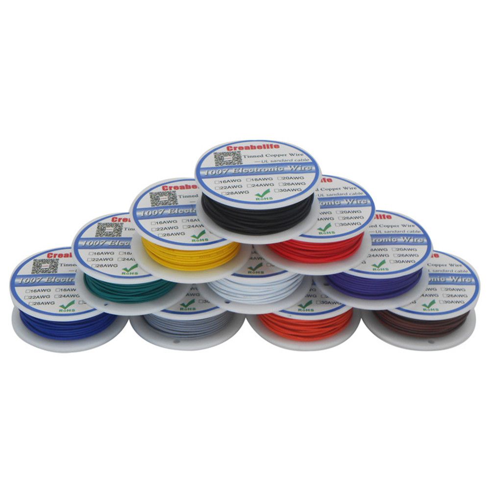 10m Lot UL1007 30AWG 10 Colors Electrical Wire Cable Line
