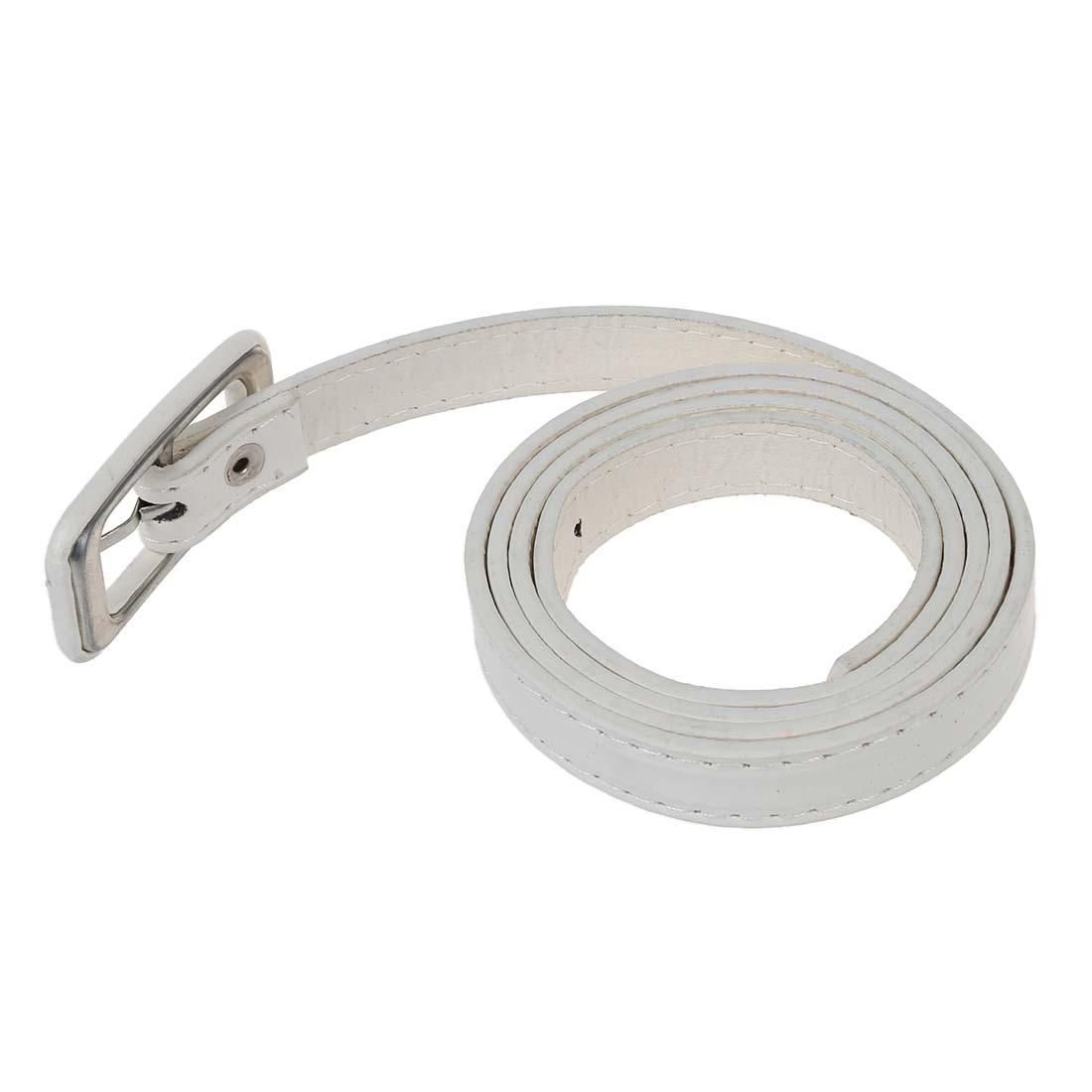 PU Leather Skinny Belt Dress Waist Belt w/ Pin Buckle for