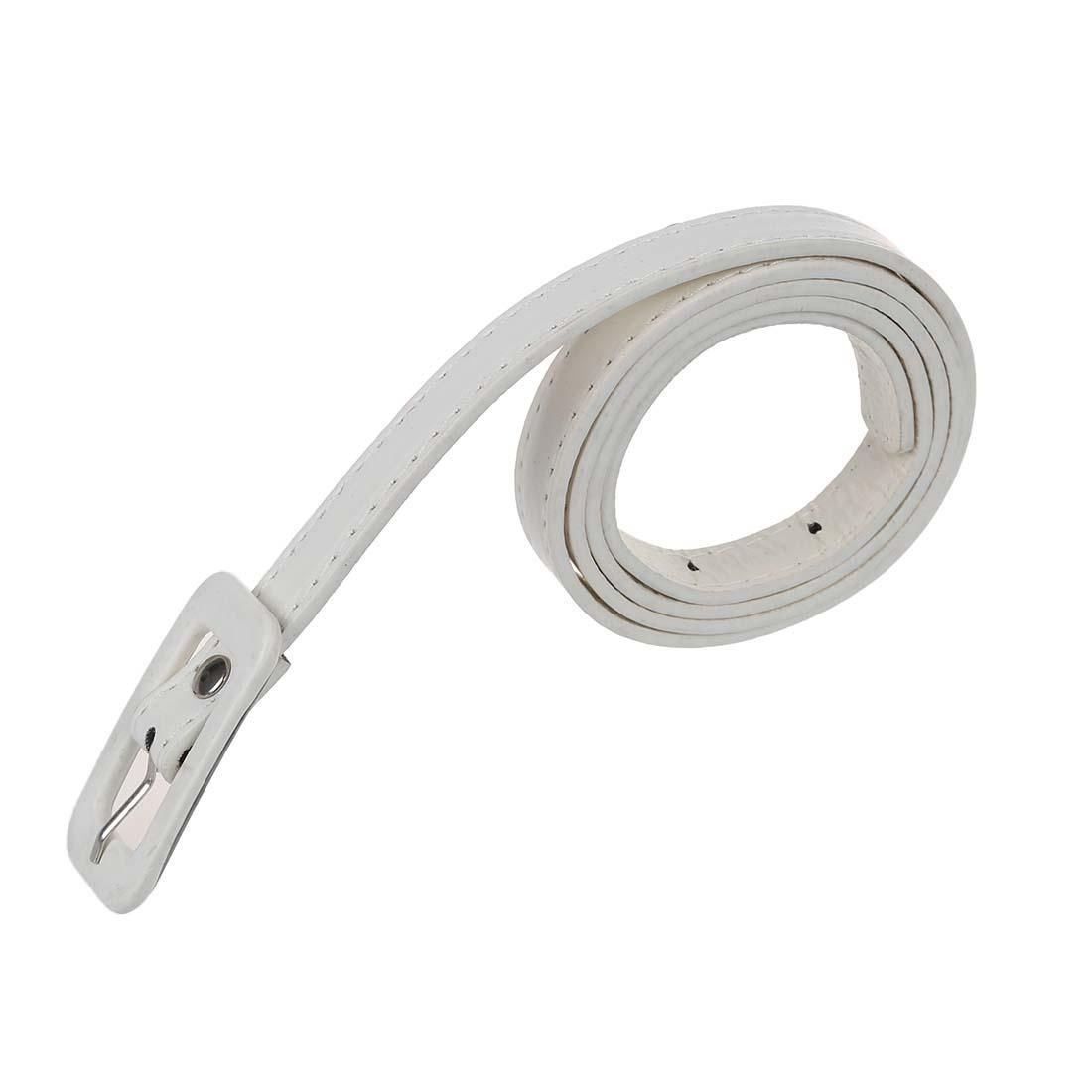 PU Leather Skinny Belt Dress Waist Belt w/ Pin Buckle for