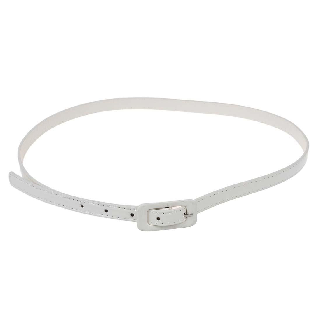 PU Leather Skinny Belt Dress Waist Belt w/ Pin Buckle for