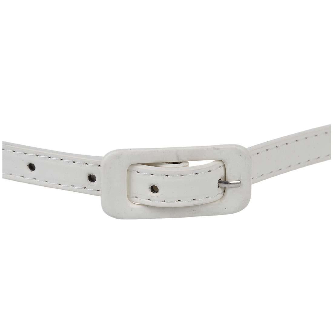 PU Leather Skinny Belt Dress Waist Belt w/ Pin Buckle for