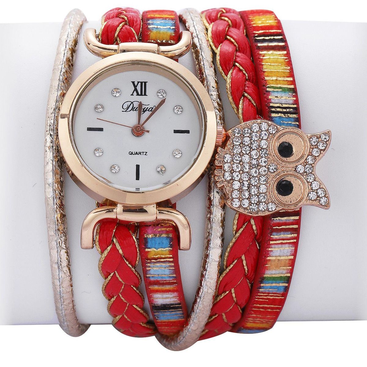 Duoya Brand Women Creative Bracelet Wristwatches Owl