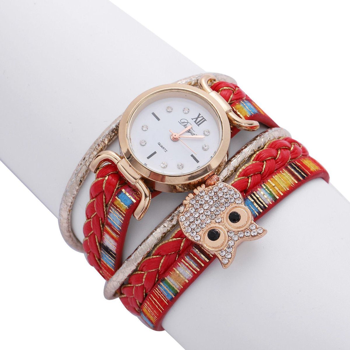Duoya Brand Women Creative Bracelet Wristwatches Owl