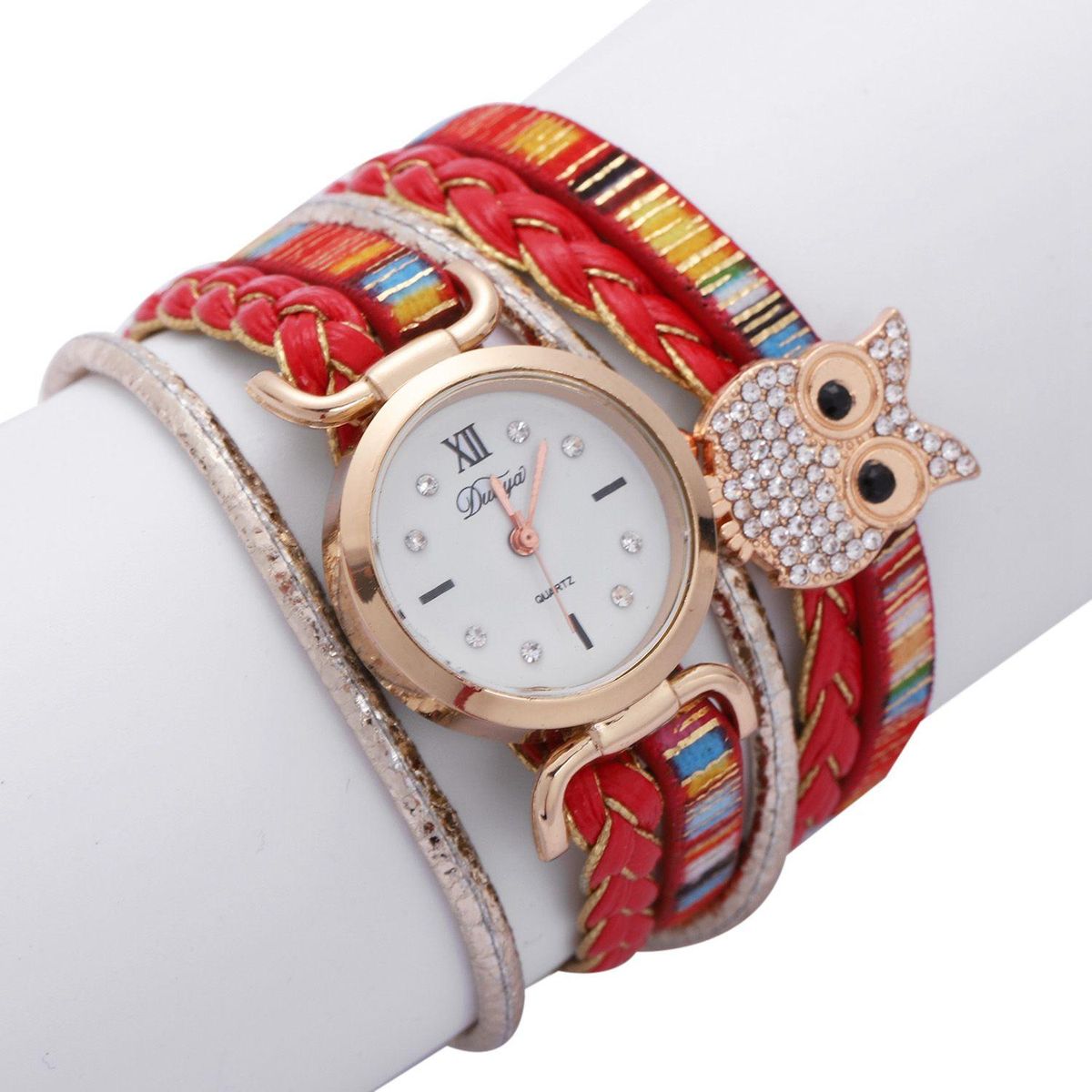 Duoya Brand Women Creative Bracelet Wristwatches Owl