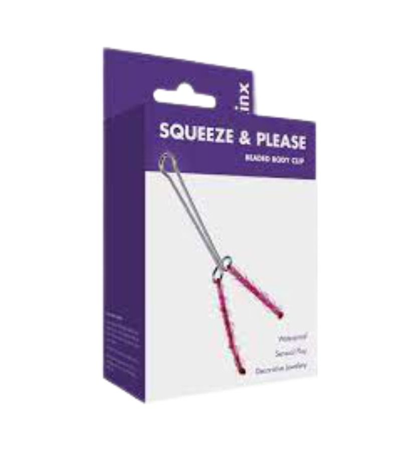 Squeeze & Please Beaded Body Female Clit Clip
