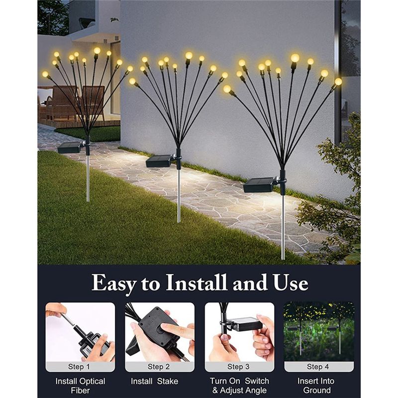 2PCS 10 Head Solar Powered Lights