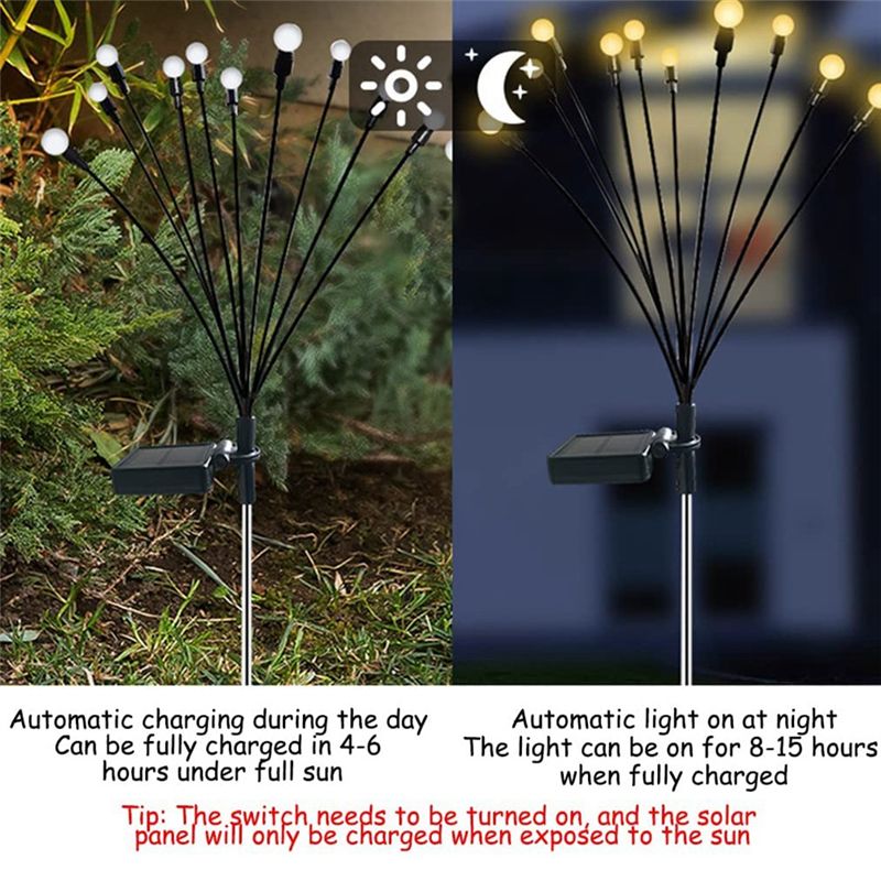2PCS 10 Head Solar Powered Lights