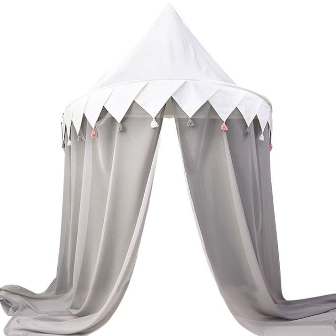 Bed Canopy With Chiffon Curtain, Kids Bedroom Decor Reading Nook 43''