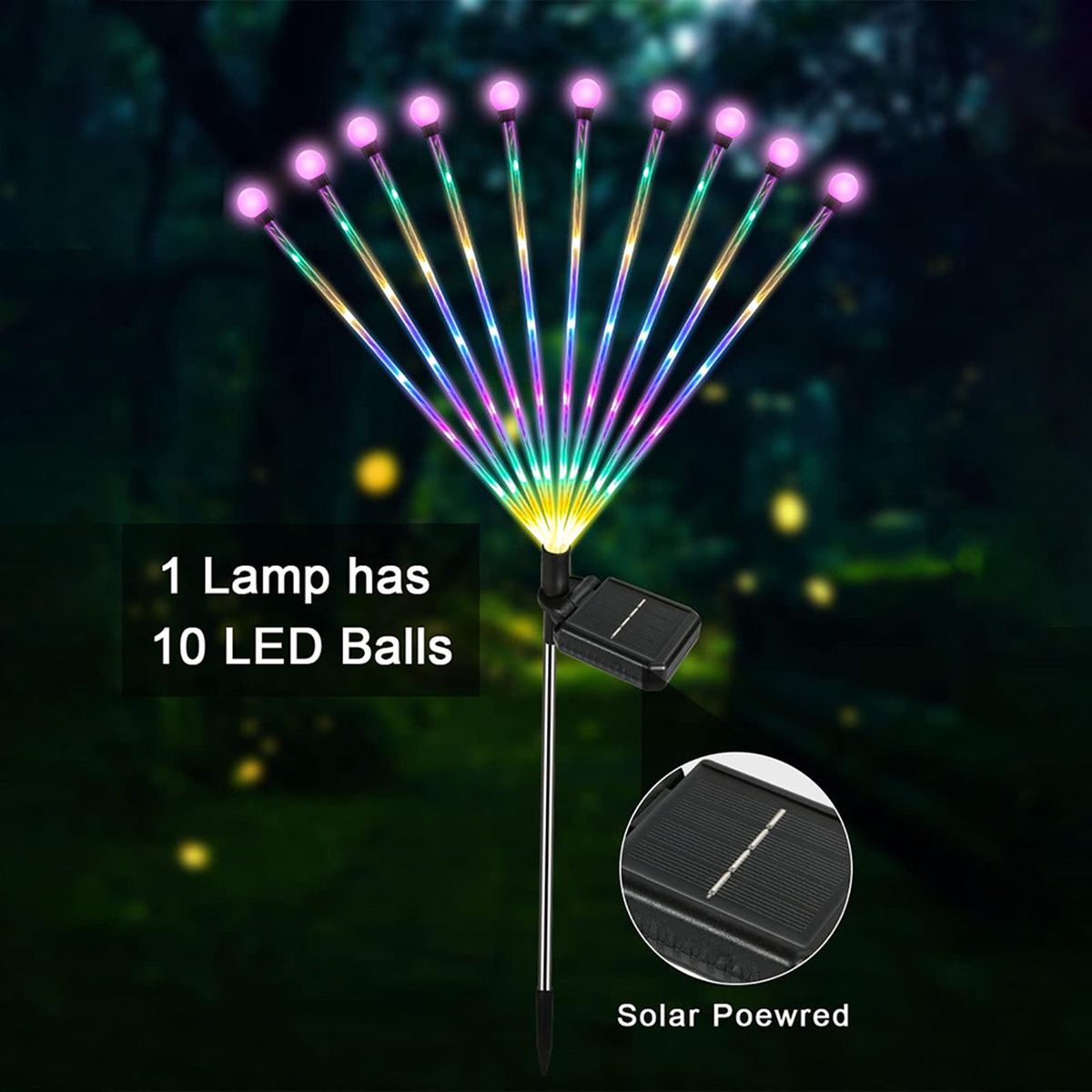 Lawn Lamp Firefly Light Outdoor Landscape Decor Multicolor