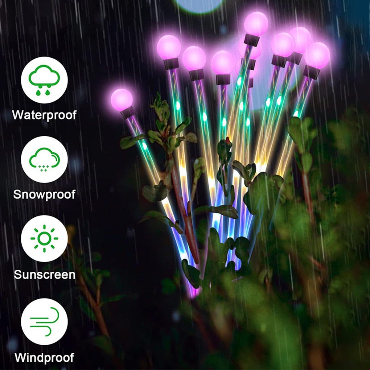 Lawn Lamp Firefly Light Outdoor Landscape Decor Multicolor