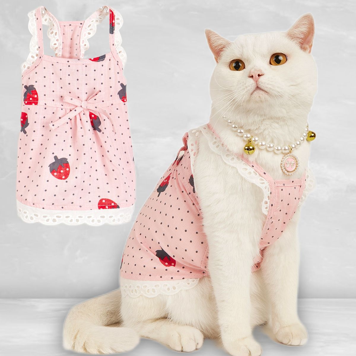 Pet Skirt Summer Small Dog Princess Cosplay Costume Pink