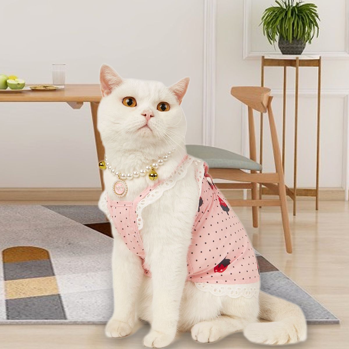 Pet Skirt Summer Small Dog Princess Cosplay Costume Pink