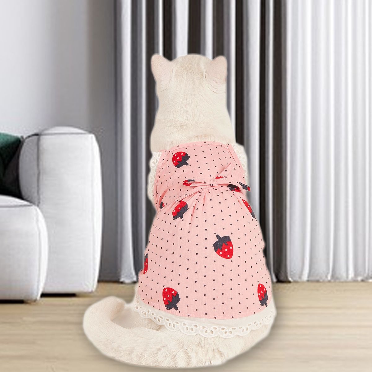 Pet Skirt Summer Small Dog Princess Cosplay Costume Pink