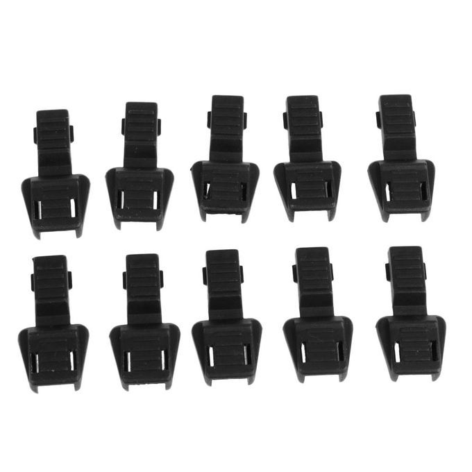 10 PCS Zipper Puller Cord Lock Ends Fasteners Stoppers Zip Black