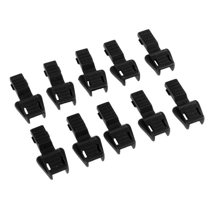 10 PCS Zipper Puller Cord Lock Ends Fasteners Stoppers Zip Black