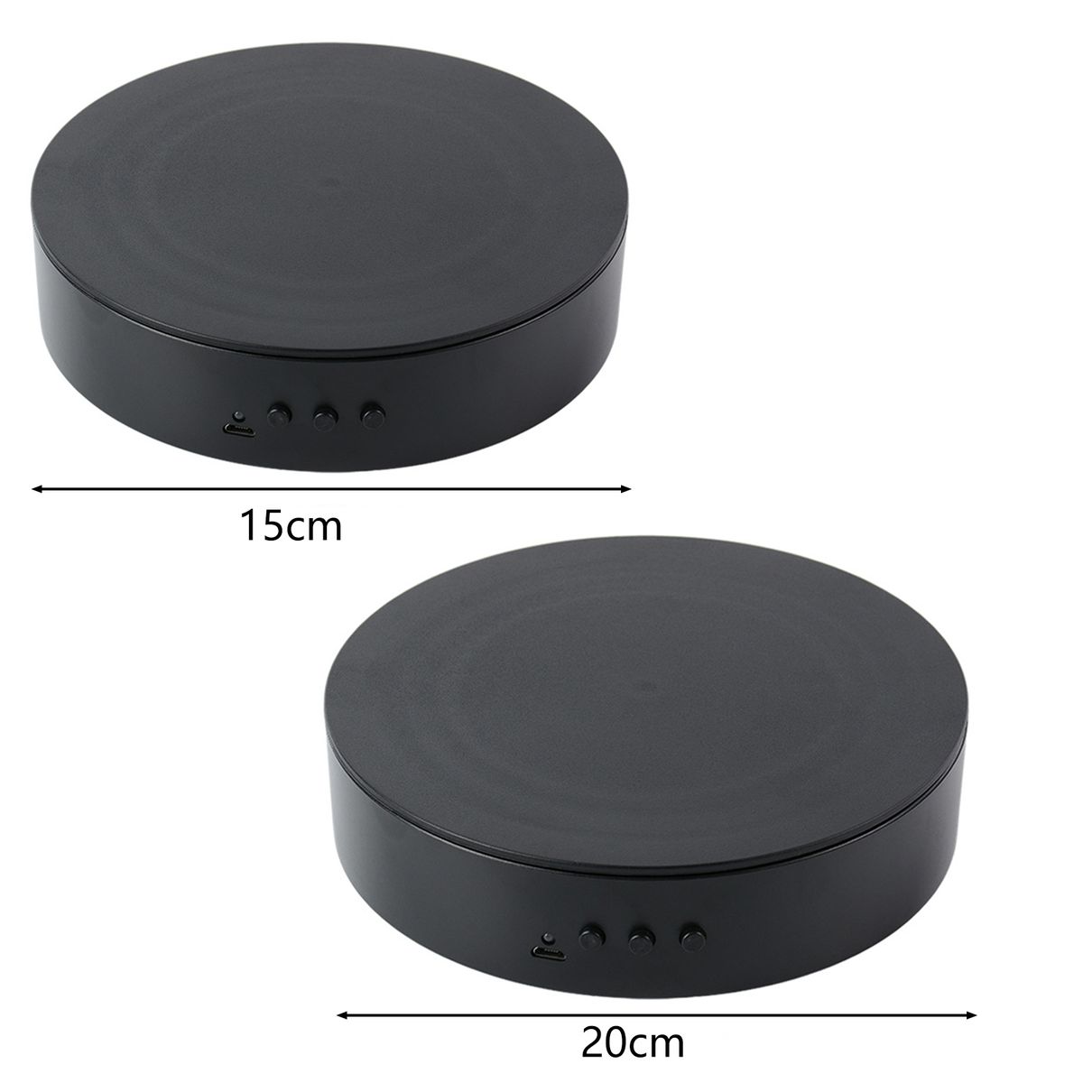Rotating Display Holder Electric Rotating Turntable Jewelry Holder Black