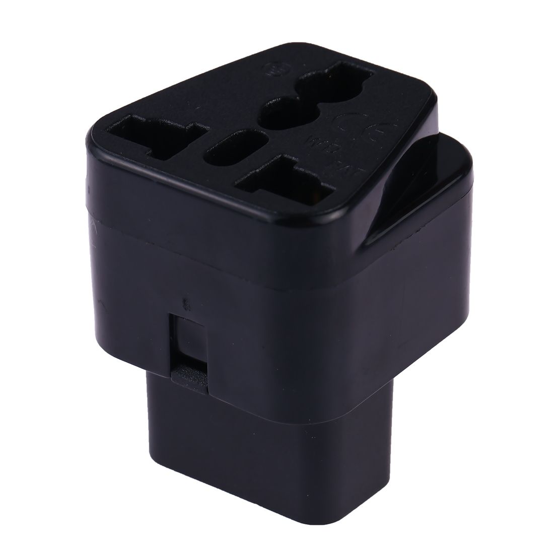 Portable Universal Socket To C14 Male Plug UPS PDU APC Computer Server Power Adapter Travel Charger (Black)