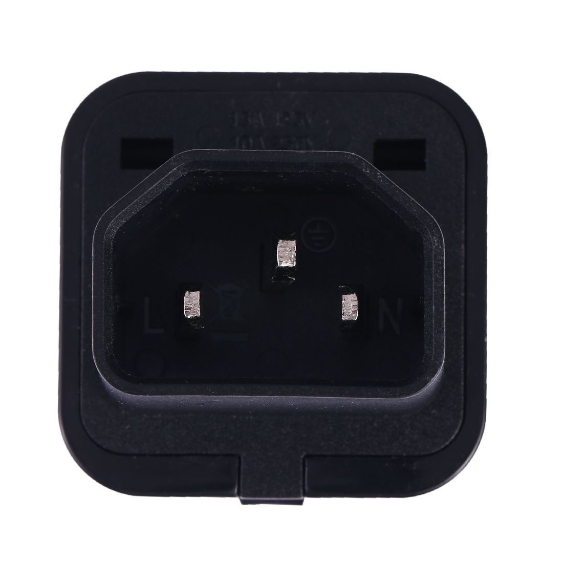Portable Universal Socket To C14 Male Plug UPS PDU APC Computer Server Power Adapter Travel Charger (Black)