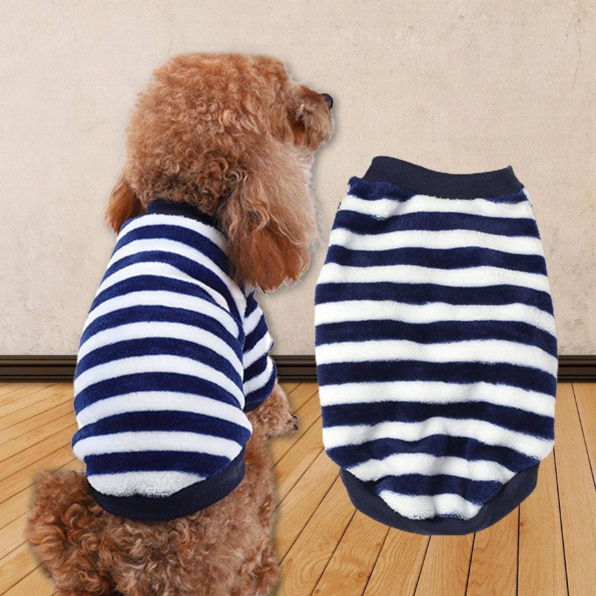 Dog Pullover No Shedding Pet Small Vest Navy Blue