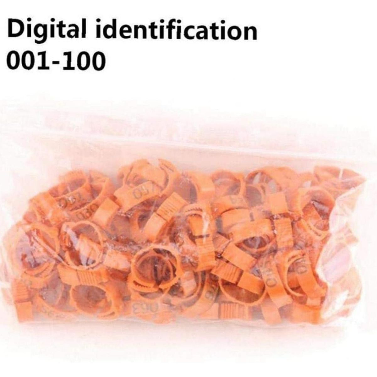 100Pcs Chicken Identification Leg Bands Tags Poultry Leg Bands Bird Leg Bands Duck Leg Bands Clip-on Rings
