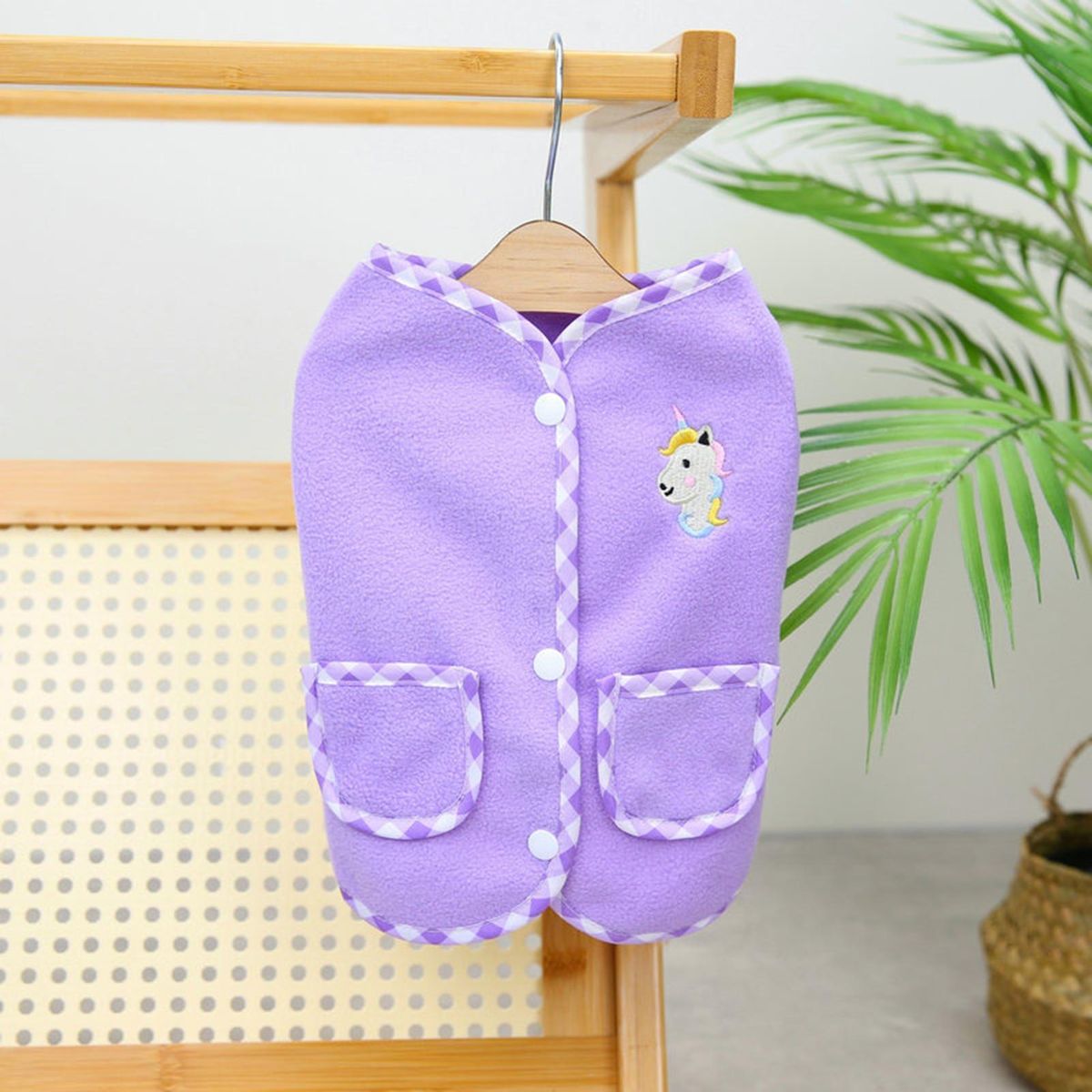Puppy Clothes Pet Warm Vest Coat Puppy Winter Clothes Purple