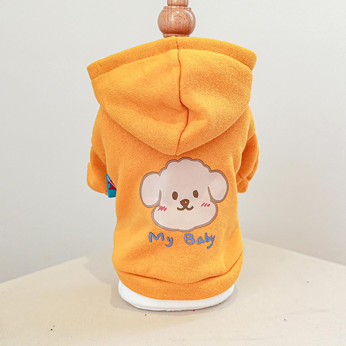 Dog Hoodies Winter Dog Two-legged Sweatshirt Yellow