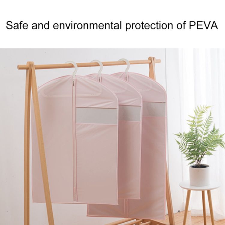 Thicken Solid PEVA Clothing Dust Cover Suit Coat Waterproof Protector Storage Bag With Zipper 60x130cm