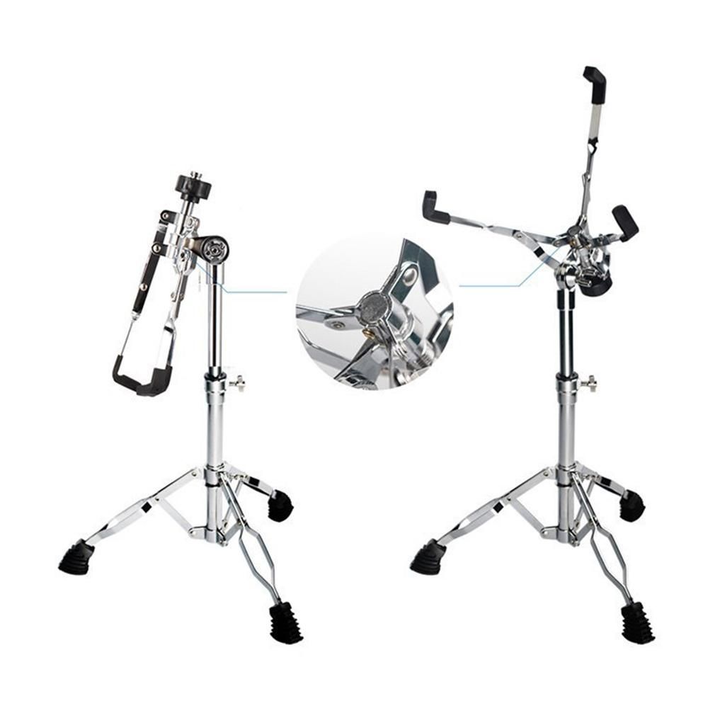 12-inch Stainless Steel Drum Tripod Stand 19.7inch-29.5inch Height Adjustable for Dumb Drum Snare Drum Drum Set Supporting