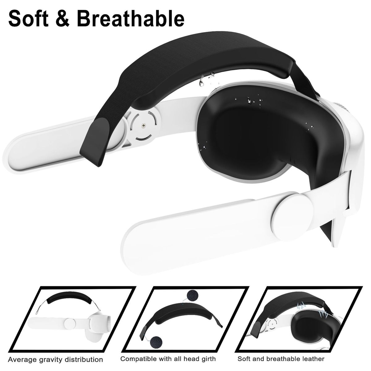 For Oculus Quest 2 VR Headset Elite S Adjustable Increase Supporting Virtual Rety Halo S For Meta Quest 2 Accessories S