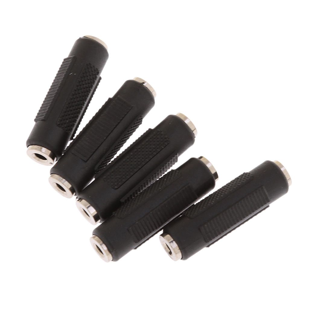 2Pcs Audio 35mm Stereo Jack Coupler Joiner Female Adapter