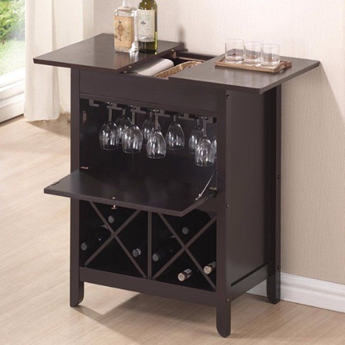 Handys Baxton Studio Agaue Dark Brown Wood Dry Bar And Wine Cabinet  (Lagos Delivery Only)