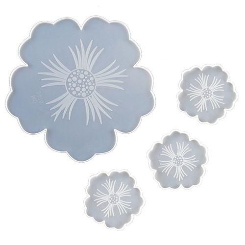 Silicone Tray Mold Set DIY Flower Coaster Mold