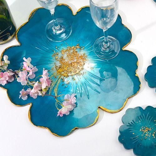 Silicone Tray Mold Set DIY Flower Coaster Mold