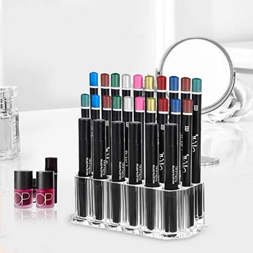 Makeup Brush Storage Box Acrylic Makeup Organizer Eyeliner Pencil Box Transparent Display Stand Pen Holder Makeup Tools