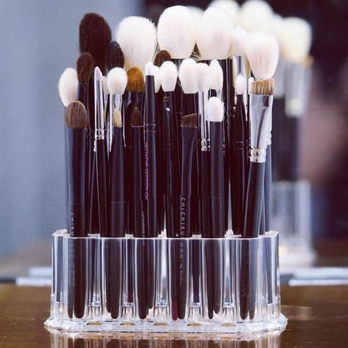 Makeup Brush Storage Box Acrylic Makeup Organizer Eyeliner Pencil Box Transparent Display Stand Pen Holder Makeup Tools