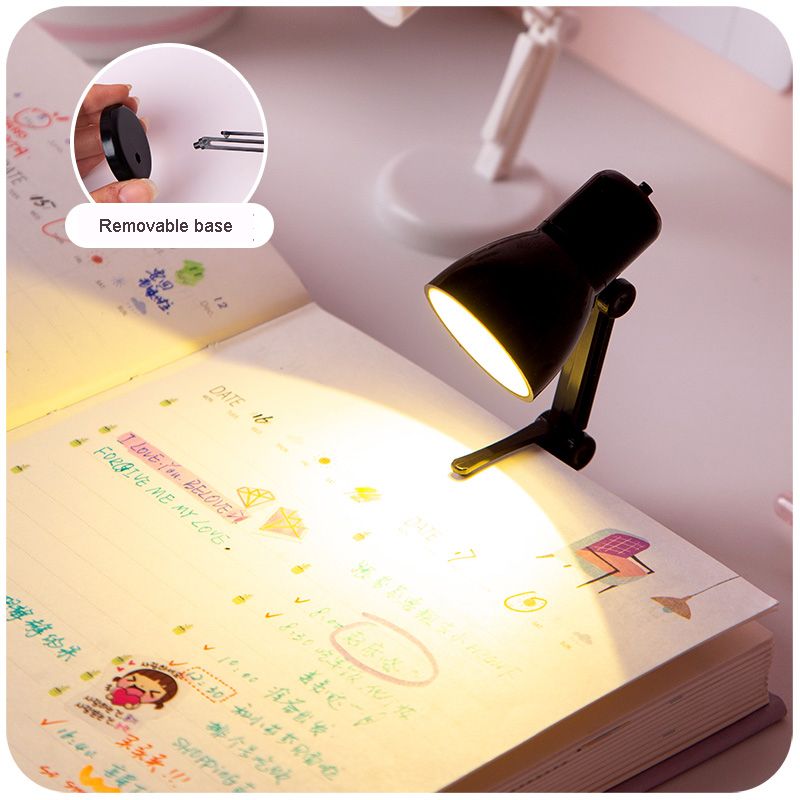 Creative Study Readig Led Desk Lamp Book Clip Bedroom Table