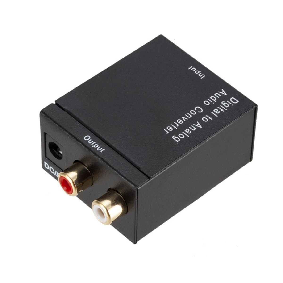 Converter Optical Coaxial Fiber Adapter Black