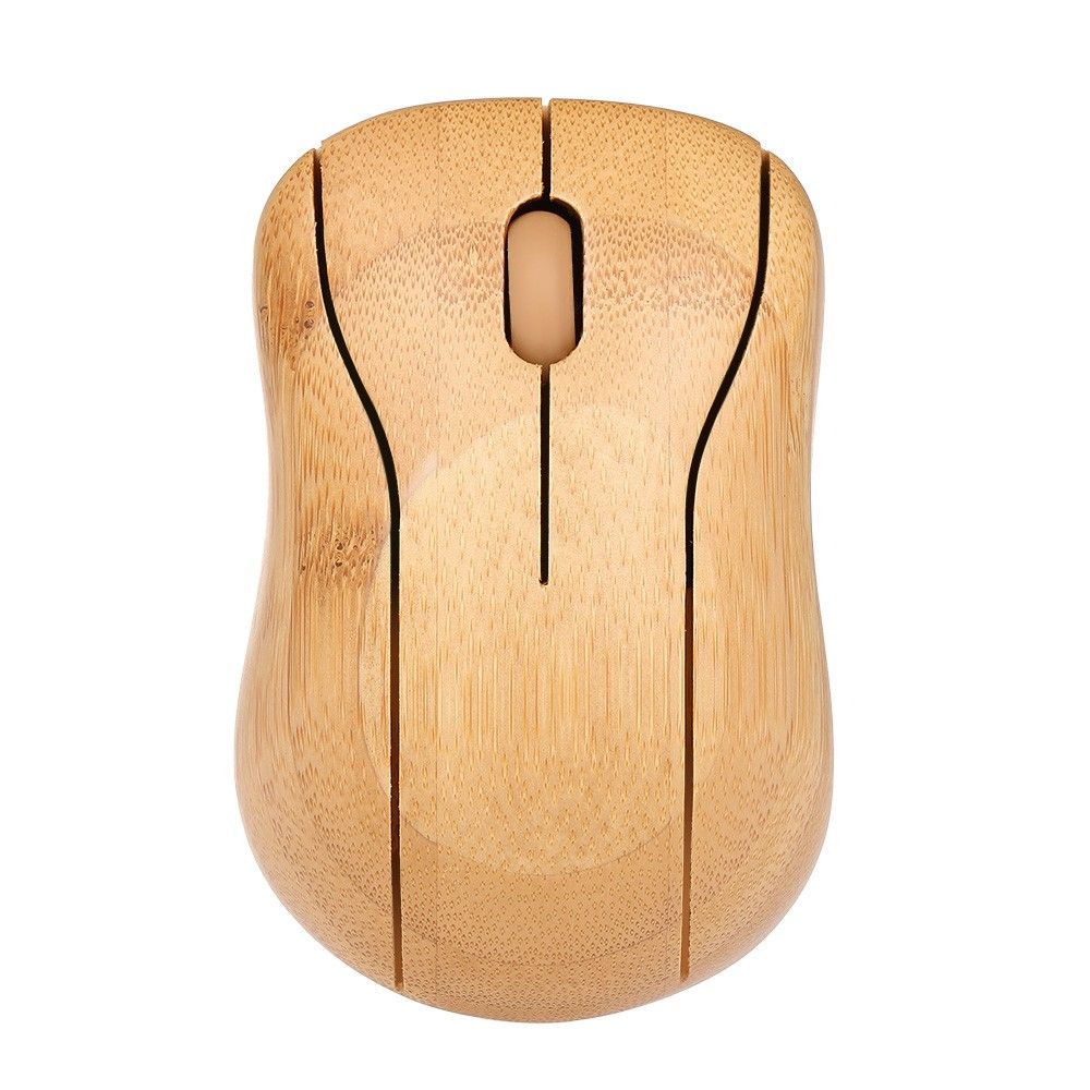 2.4G Wireless Optical Bamboo Mouse 3 Adjustable DPI Computer
