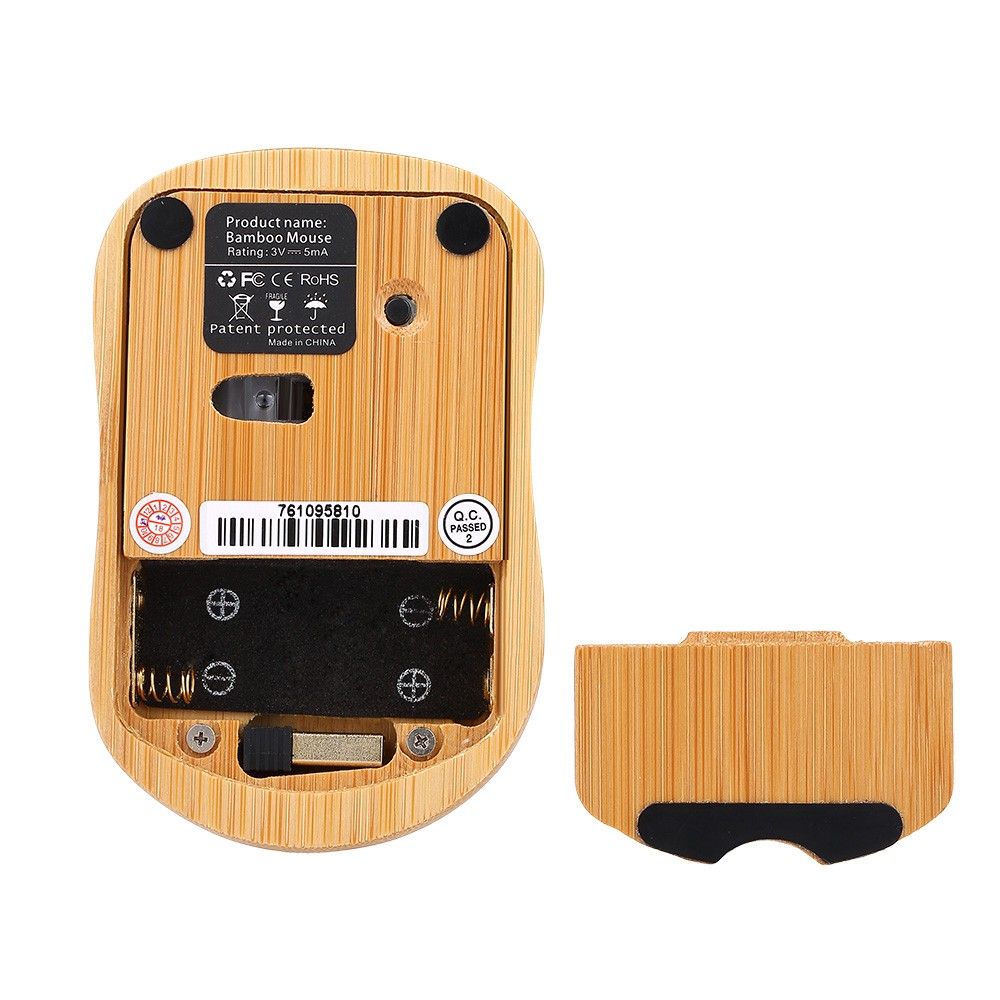 2.4G Wireless Optical Bamboo Mouse 3 Adjustable DPI Computer