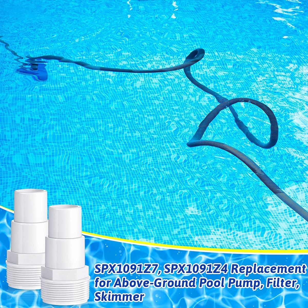 Pool Filter Connector Swim Pool Filter Hose Connector Replacement White