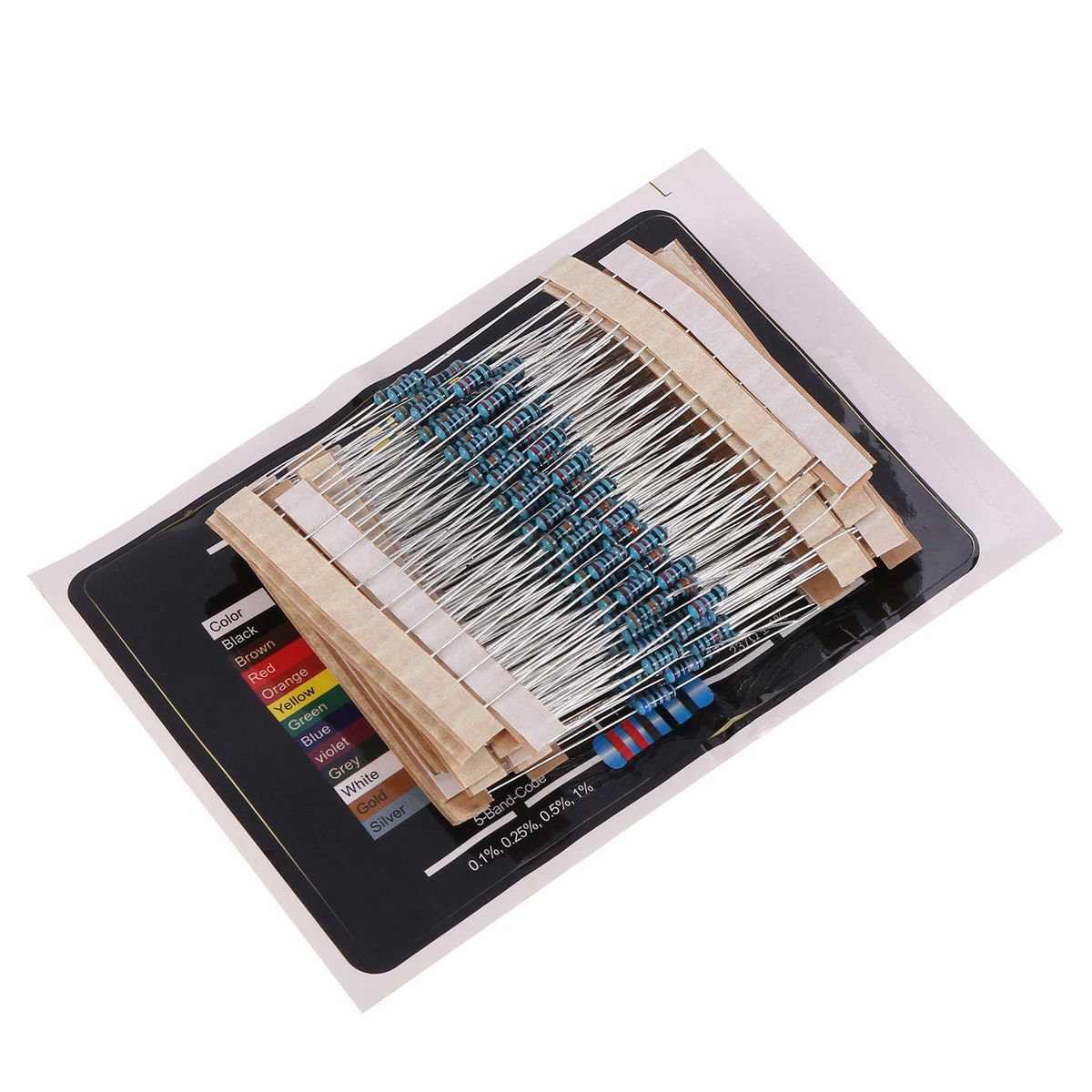 300Pcs 10 -1M Ohm 1/4W Resistance 1% Metal Film Resistor
