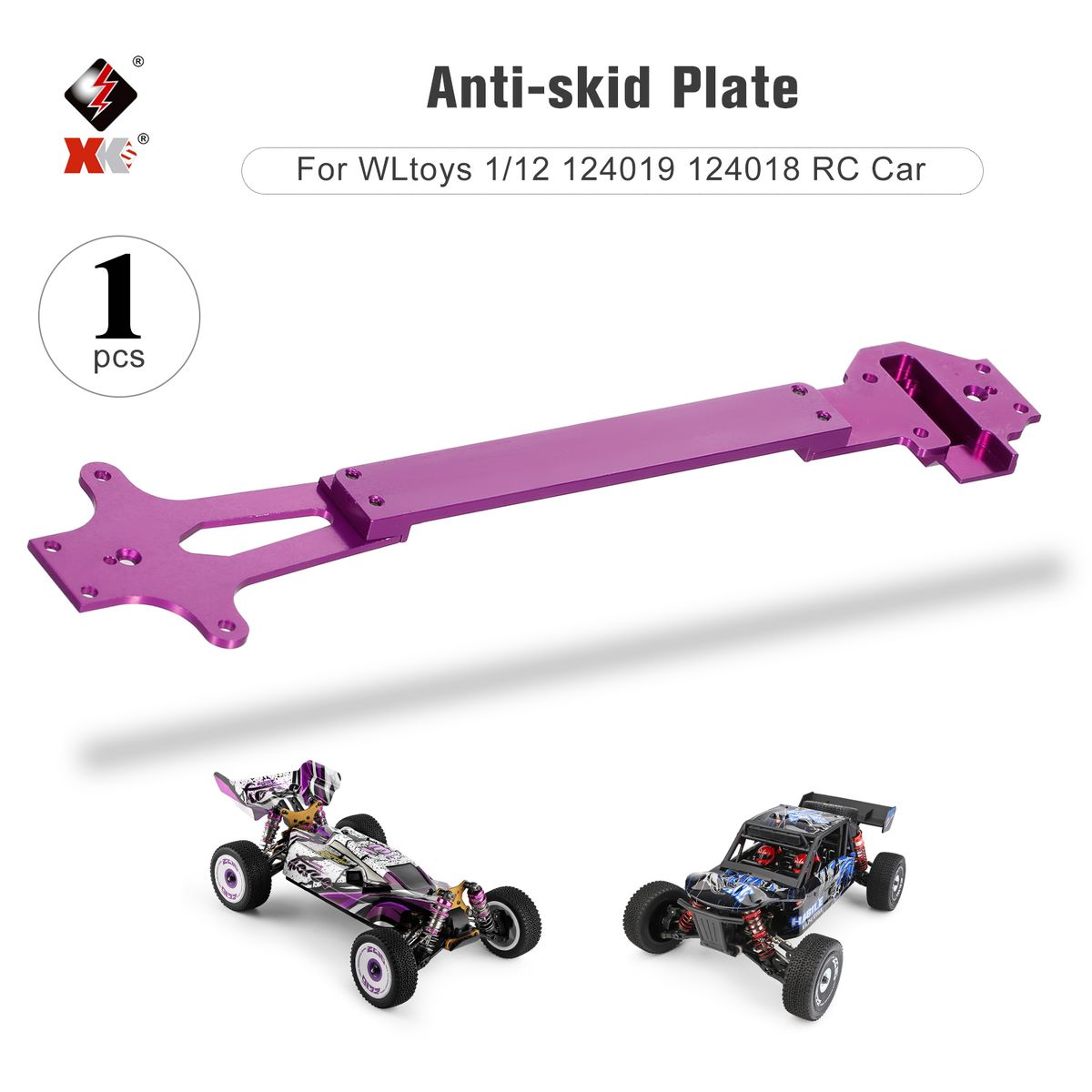 For WLtoys XKS 1/12  124019 124018 RC Car Anti-skid Plate
