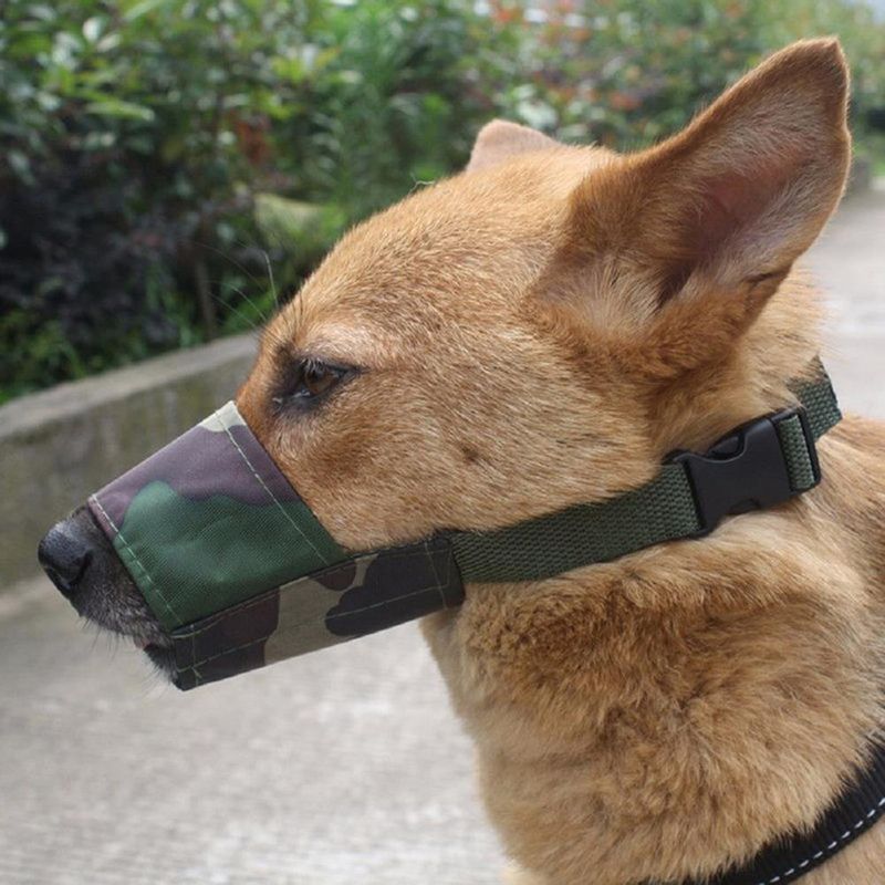 Adjustable Pet Dog Mouth Cover Muzzle Breathable Anti-Biting Puppy Pet Dog Mouth Guard Covers Safety Portable Pet Supplies-Black